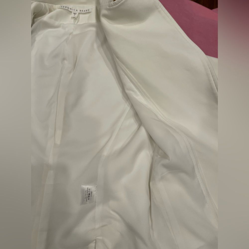 Veronica Beard Sleek White Leather Jacket - Picture 13 of 16